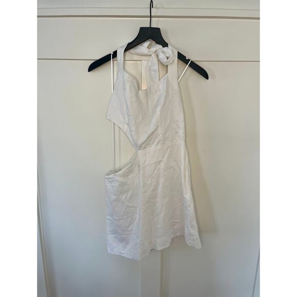 Reformation Valli Linen Dress White Size 8 - Picture 2 of 4